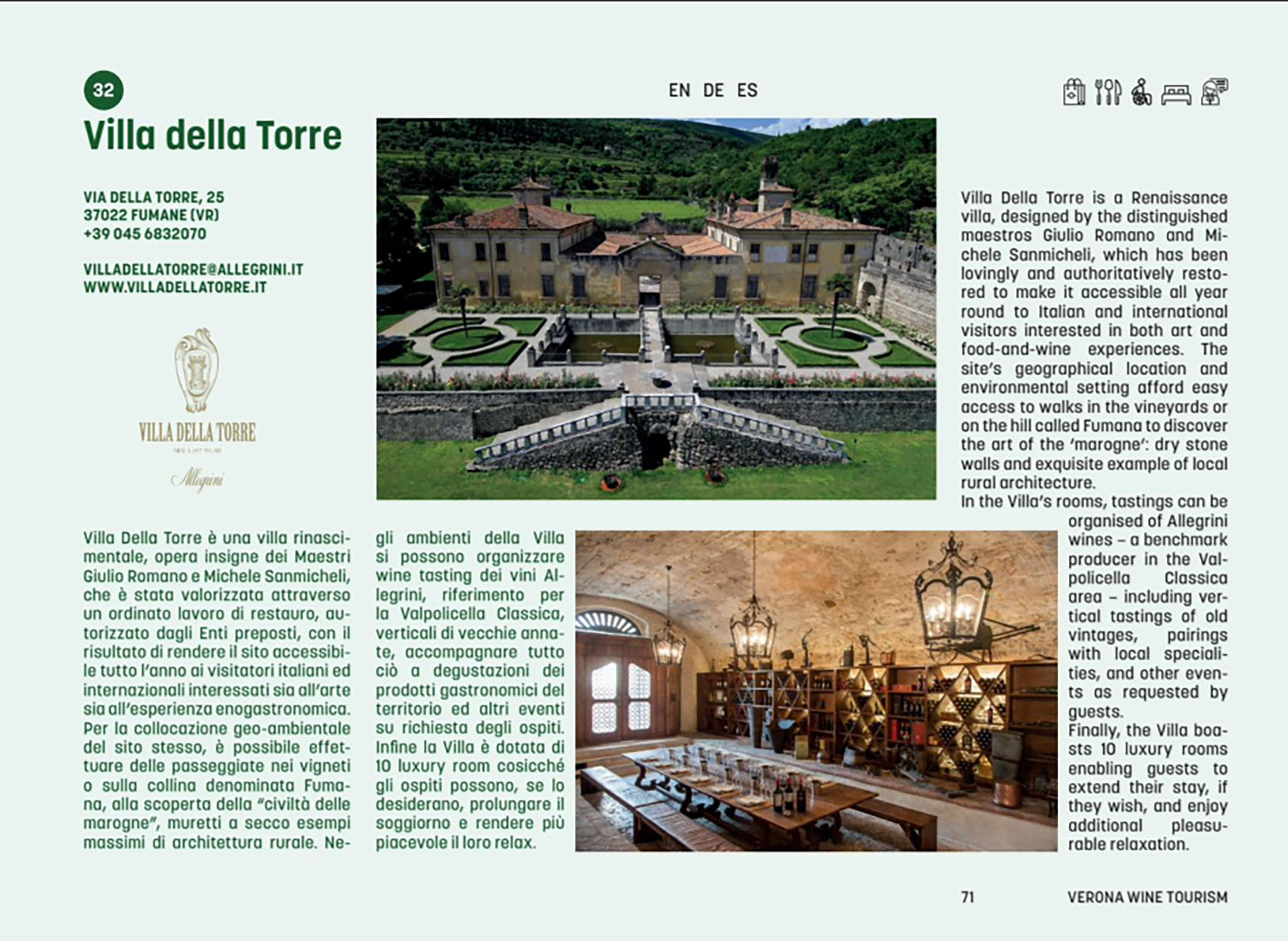 VILLA DELLA TORRE Wine Tourism